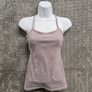 Lululemon Tank Top Womens 4 Purple Small Power Y Built in Bra Athletic Shirt Run